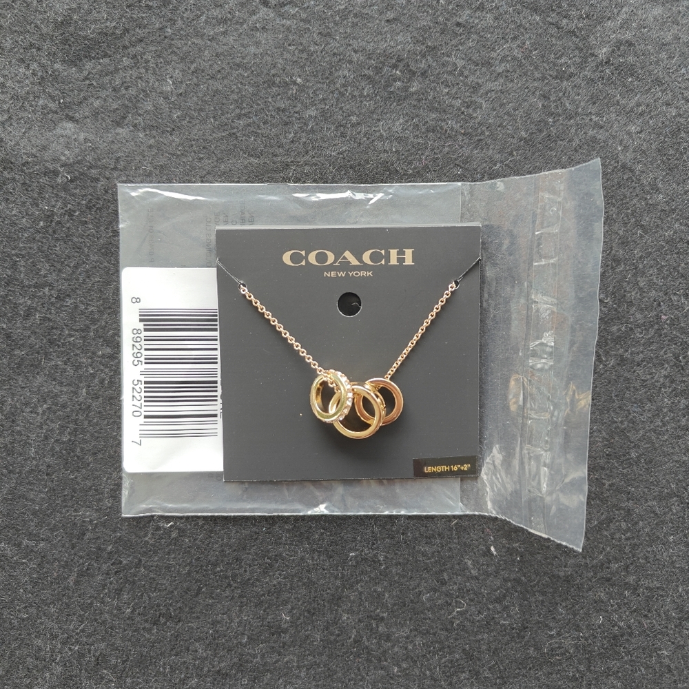 Coach Signature Rondell Necklace (Gold) - Picture 6 of 7